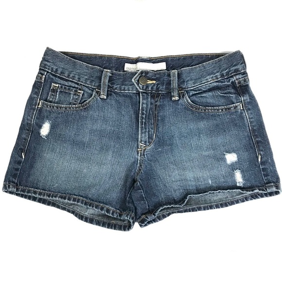 Old Navy Mid Rise Distressed Denim Jean Shorts Size 4 - Picture 1 of 8
